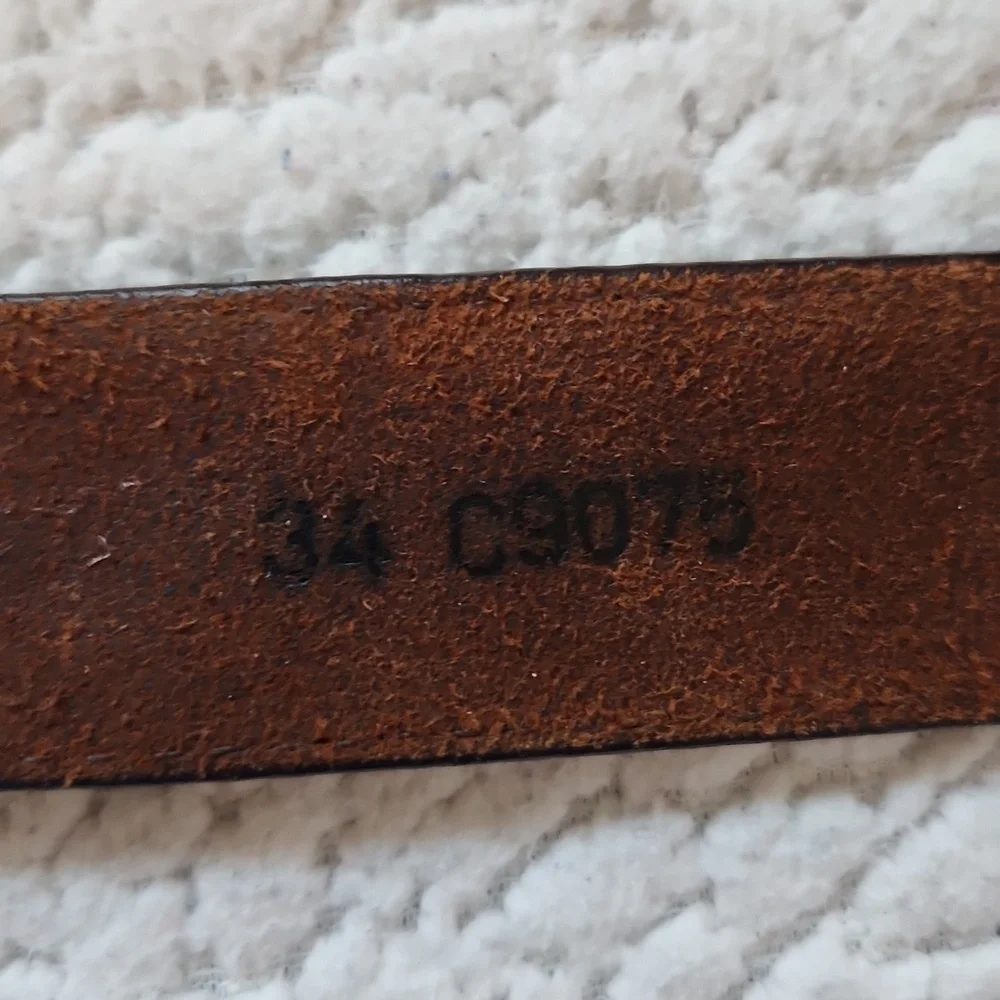 Cabela's Geuine Tooled Leather Western Cowboy Belt Size 34 Gorpcore Ranch Rodeo